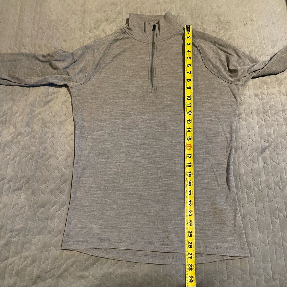 Smartwool 1/4 zip shirt mens medium‎ pre-owned condition gray - Picture 8 of 12